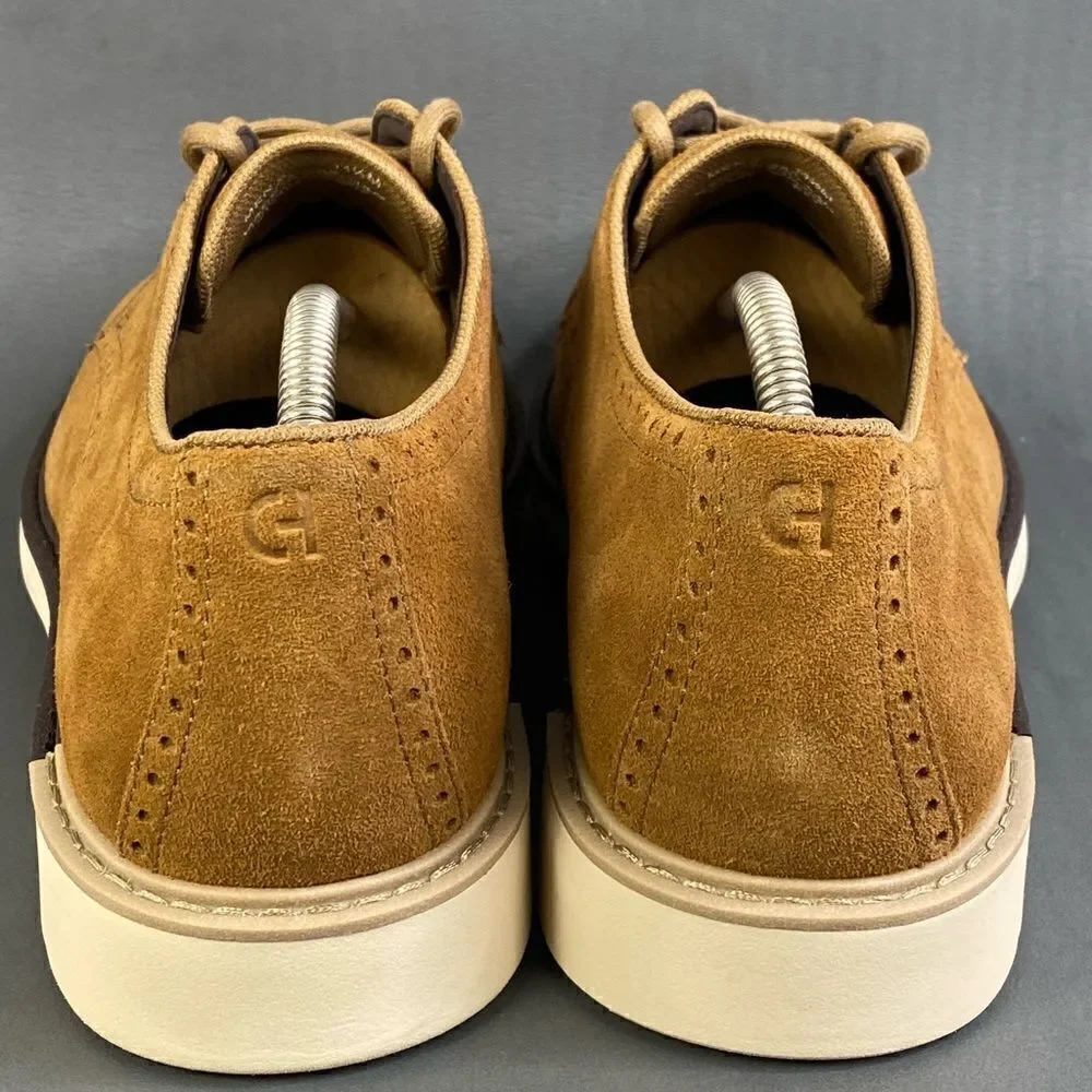 Cole Haan The Go-to Plain Toe brown suede comfort Oxford shoes mens size 11.5